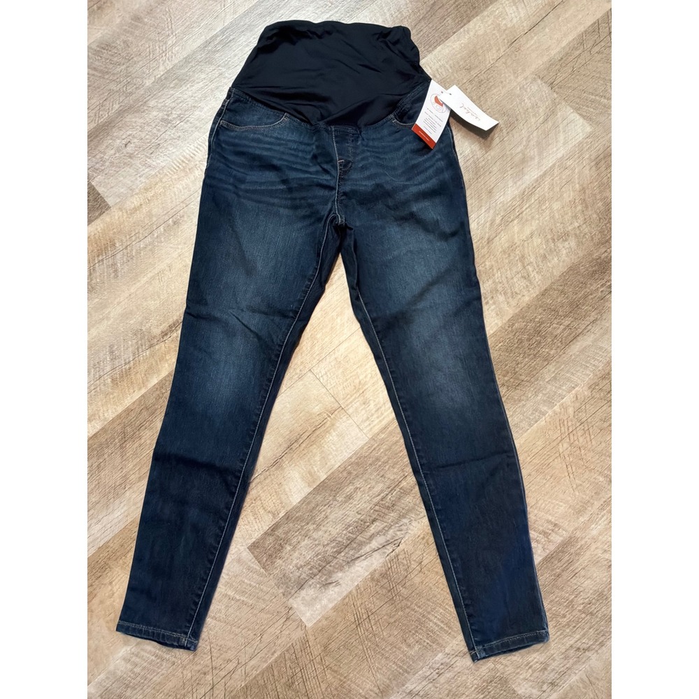 Isabel Maternity Women's Size 4 Over Belly Skinny Jeans Dark Wash NWT